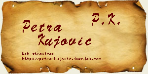 Petra Kujović vizit kartica